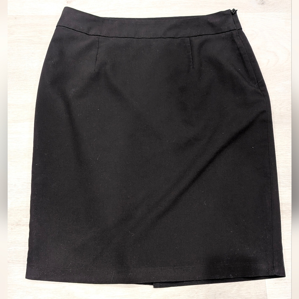 PURE Alfred Sung Capsule Wardrobe Classic Black Pencil Midi Dress Skirt Size 10